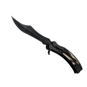 ★ StatTrak™ Butterfly Knife | Black Laminate (Well-Worn)